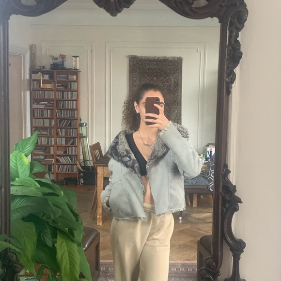 Anthropologie reversible faux fur/suede jacket - Picture 7 of 7